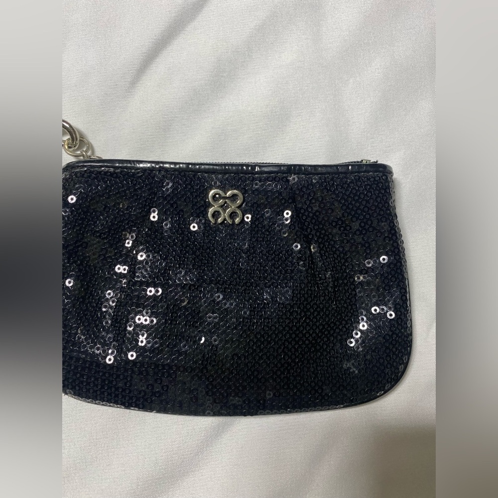 Small Black sequin coach wristlet - Picture 2 of 5